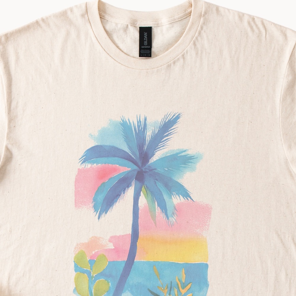 Feathery Palm Fronds Tropical Boho Tee